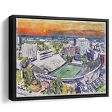 Vanderbilt Commodores Vanderbilt Stadium at Dudley Field Watercolor, Sport Art Prints Fan Gift, Framed Canvas Prints Wall Art Decor