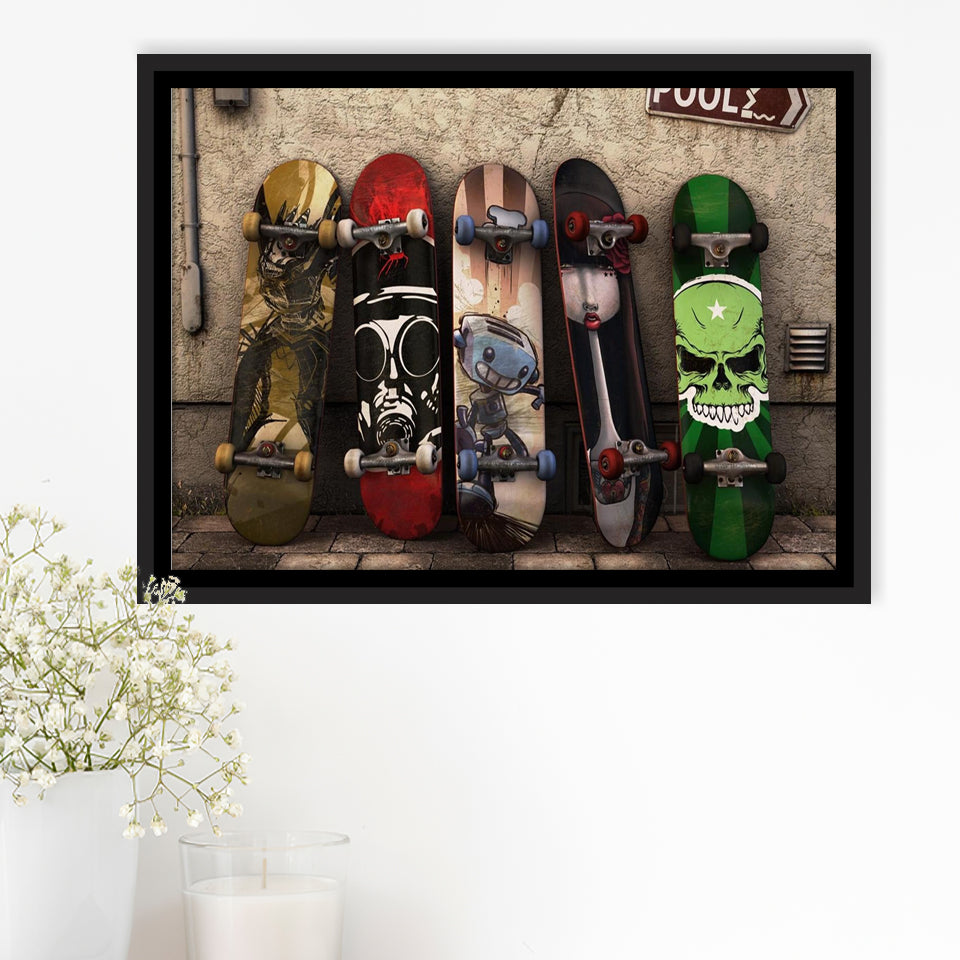 Vanz Skate Framed Canvas Prints Wall Art - Painting Canvas, Wall Decor, Floating Frame,Painting Prints, For Sale