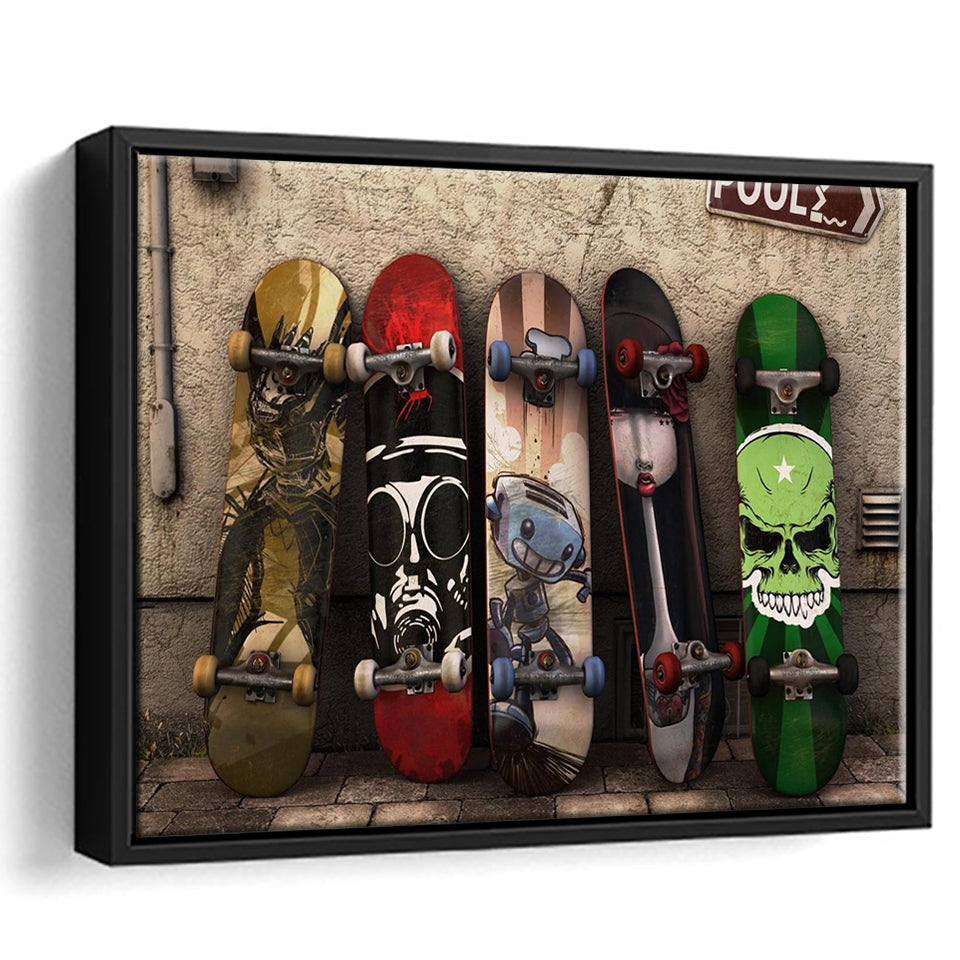 Vanz Skate Framed Canvas Prints Wall Art - Painting Canvas, Wall Decor, Floating Frame,Painting Prints, For Sale