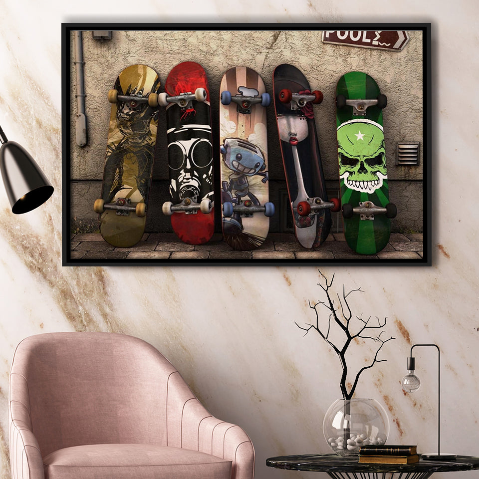 Vanz Skate Framed Canvas Prints Wall Art - Painting Canvas, Wall Decor, Floating Frame,Painting Prints, For Sale