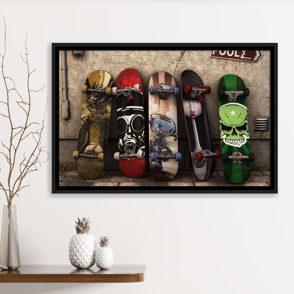 Vanz Skate Framed Canvas Prints Wall Art - Painting Canvas, Wall Decor, Floating Frame,Painting Prints, For Sale