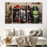 Vanz Skate 5 Pieces B Canvas Prints Wall Art - Painting Canvas, Multi Panels,5 Panel, Wall Decor