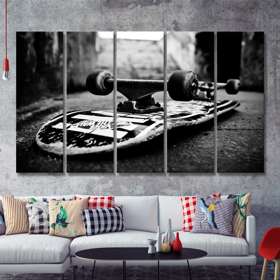 Vanz Off Skater 5 Pieces B Canvas Prints Wall Art - Painting Canvas, Multi Panels,5 Panel, Wall Decor