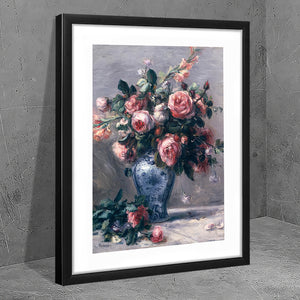 Vase of roses by Pierre Auguste Renoir - Art Prints, Framed Prints, Wall Art Prints, Frame Art
