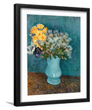 Vase of lilacs daisies and anemones_Vincent Van Gogh-Art Print, Frame Art, Framed Picture, Framed Prints, Black Frame