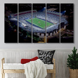 Vaught Hemingway Stadium Canvas Prints Ole Miss Rebels Wall,Multi Panels B,Sport Stadium Art Prints, Fan Gift
