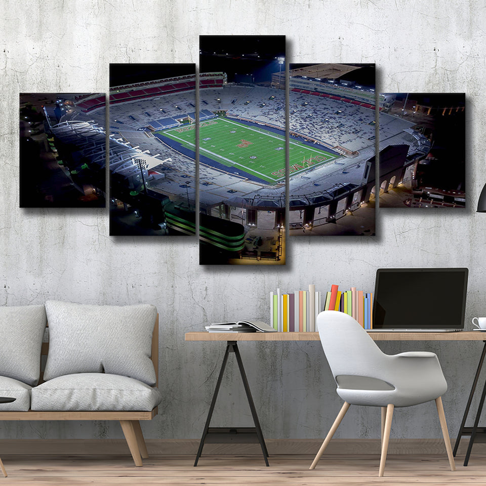 Vaught Hemingway Stadium Canvas Prints Ole Miss Rebels Wall,Multi Panels,Sport Stadium Art Prints, Fan Gift