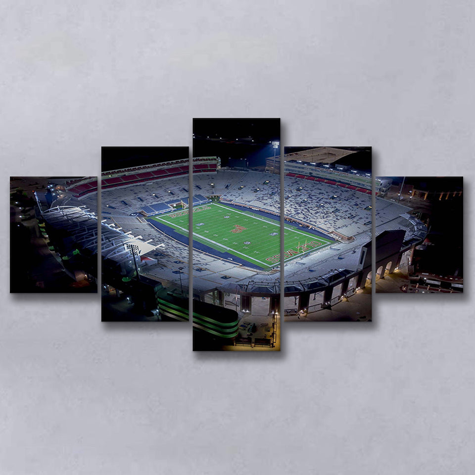 Vaught Hemingway Stadium Canvas Prints Ole Miss Rebels Wall,Multi Panels,Sport Stadium Art Prints, Fan Gift