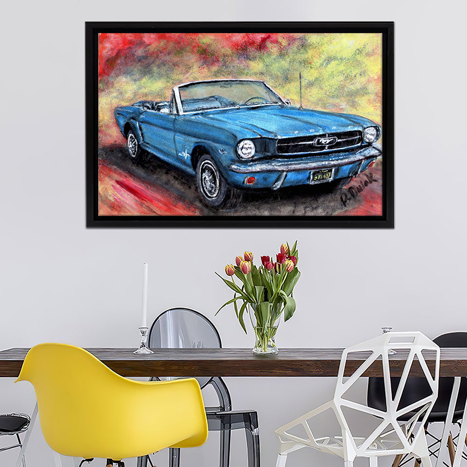 Vehicle Paintings For Cars Canvas Wall Art - Canvas Print, Framed Canvas, Painting Canvas