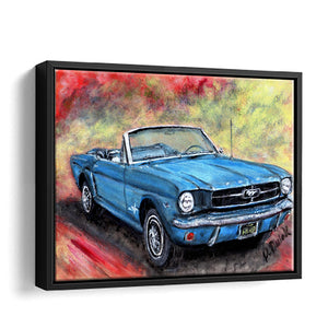Vehicle Paintings For Cars Canvas Wall Art - Canvas Print, Framed Canvas, Painting Canvas