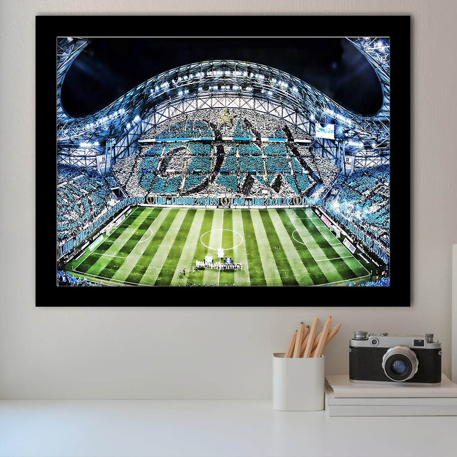 Velodrome, Match, Full Stadium, Olympique Marseille Stadium, Soccer Art Prints Wall Decor - Painting Prints, Wall Art, Fan Gift,For Sale