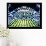 Velodrome, Match, Full Stadium, Olympique Marseille Stadium, Soccer Framed Canvas Prints Wall Art - Painting Canvas,Wall Decor,Floating Frame