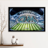 Velodrome, Match, Full Stadium, Olympique Marseille Stadium, Soccer Framed Canvas Prints Wall Art - Painting Canvas,Wall Decor,Floating Frame