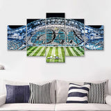 Velodrome, Match, Full Stadium, Olympique Marseille Stadium, Soccer 5 Pieces Canvas Prints Wall Art - Painting Canvas, Multi Panel,Fan Gift