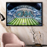 Velodrome, Match, Full Stadium, Olympique Marseille Stadium, Soccer Framed Canvas Prints Wall Art - Painting Canvas,Wall Decor,Floating Frame