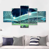 Velodrome, Night, Match, Olympique Marseille Stadium 5 Pieces Canvas Prints Wall Art - Painting Canvas, Multi Panel, Fan Gift
