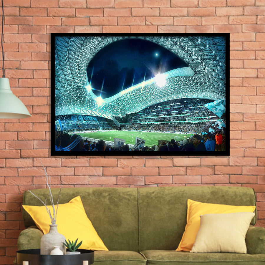 Velodrome, Night, Match, Olympique Marseille Stadium Art Prints Wall Decor - Painting Prints, Wall Art, Fan Gift, For Sale