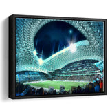 Velodrome, Night, Match, Olympique Marseille Stadium Framed Canvas Prints Wall Art - Painting Canvas, Wall Decor,Floating Frame