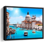 Venice Cityscape Framed Canvas Prints Wall Art Decor, Framed Picture, Floating Frame