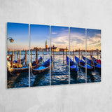 Venice Grand Canal Italy 5 Piece B Canvas Prints Wall Art, Multi Panels,Large Canvas