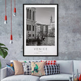 Venice Italy Black And White Art Framed Art Prints Wall Art Decor, Framed Picture