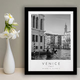 Venice Italy Black And White Art Framed Art Prints Wall Art Decor, Framed Picture