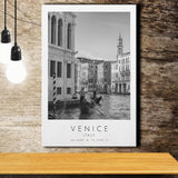 Venice Italy Black And White Art Canvas Prints Wall Art Home Decor