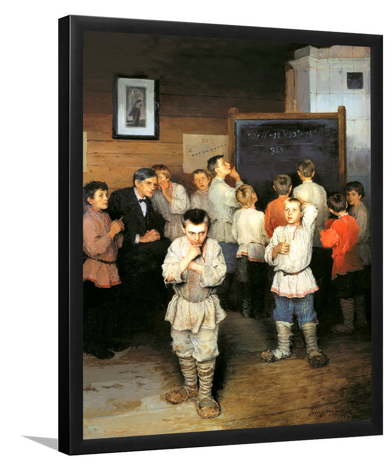 Verbal Score By Nikolay Petrovich Bogdanov-Belsky-Art Print,Frame Art,Plexiglass Cover