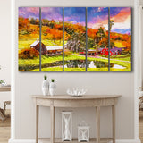 Vermont Usa Early Autumn Rural Scene 5 Pieces Extra Large Canvas Prints Wall Art Home Decor