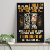 Veteran Canvas There Are 2 Million Women Veterans Canvas Prints Wall Art - Painting Canvas, Wall Decor