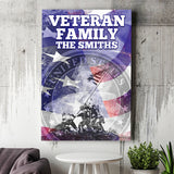 Veteran Family Army Canvas Prints Wall Art - Painting Canvas, Wall Decor, For Sale, Home Decor