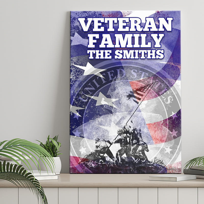 Veteran Family Army Canvas Prints Wall Art - Painting Canvas, Wall Decor, For Sale, Home Decor