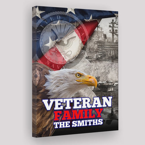 Veteran Family Navy  Canvas Prints Wall Art - Painting Canvas, Wall Decor, For Sale, Home Decor