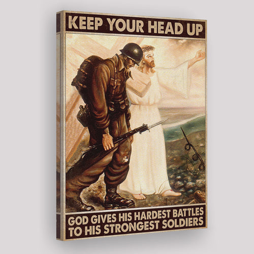 Veteran Keep Your Head Up Canvas Prints Wall Art - Painting Canvas, Wall Decor, For Sale, Home Decor