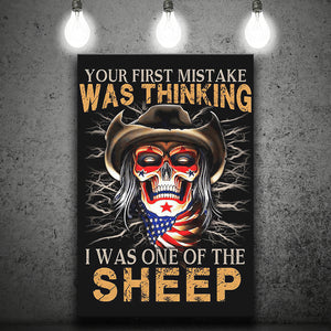 Your First Mistake Was Thinking I Was One Of The Sheep Vintage Framed Canvas Prints Wall Art - Painting Canvas, Wall Decor 