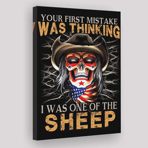 Your First Mistake Was Thinking I Was One Of The Sheep Vintage Framed Canvas Prints Wall Art - Painting Canvas, Wall Decor 