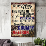 Veteran To My Wife The Road Of Life Has Been Hard To Walk But With Your Love Framed Canvas Prints Wall Art - Painting Canvas