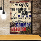 Veteran To My Wife The Road Of Life Has Been Hard To Walk But With Your Love Framed Canvas Prints Wall Art - Painting Canvas