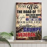 Veteran To My Wife The Road Of Life Has Been Hard To Walk But With Your Love Framed Canvas Prints Wall Art - Painting Canvas