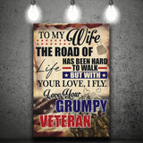 Veteran To My Wife The Road Of Life Has Been Hard To Walk But With Your Love Framed Canvas Prints Wall Art - Painting Canvas