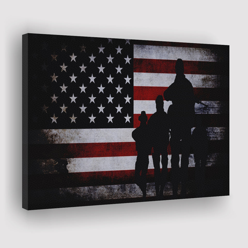 Veteran USA Art flag Canvas Prints Wall Art - Painting Canvas, Veteran Gift, Print for Sale