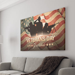 Veterans Day Army Canvas Prints Wall Art - Painting Canvas, Veteran Gift, Print for Sale