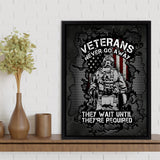 Veterans Never Go Away They Wait Until Theyre Required  Framed Canvas Prints Wall Art - Painting Canvas, Wall Decor 