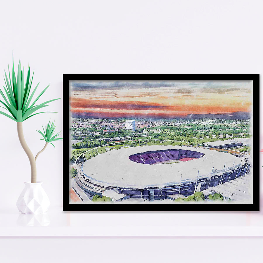 VfB Stuttgart Stadium Watercolor, Sport Prints Fan Gift, Framed Art Prints Wall Art Decor
