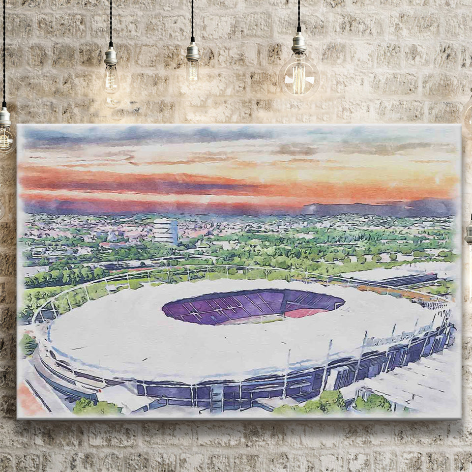 VfB Stuttgart Stadium Watercolor, Sport Art Prints Fan Gift, Canvas Prints Wall Art Decor