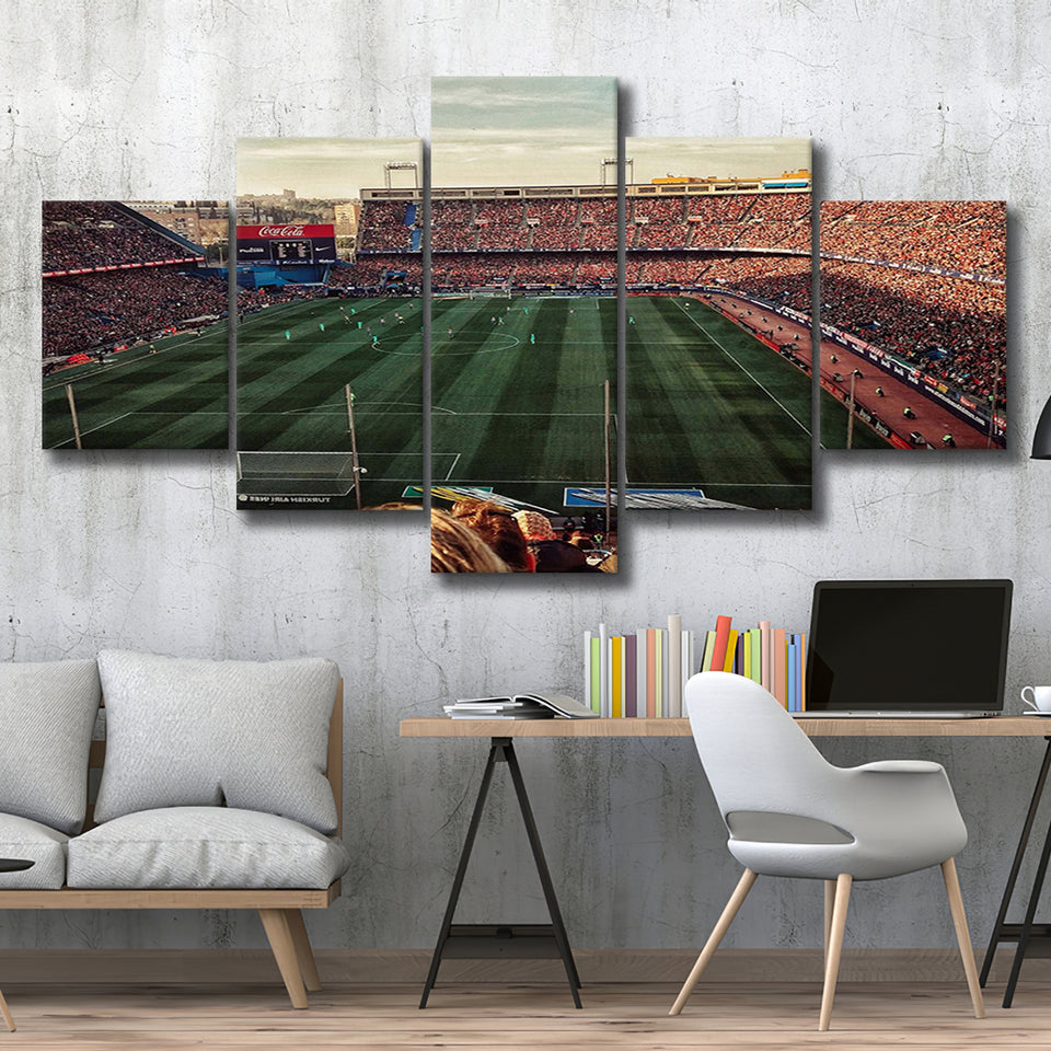 Vicente Calderon Wall Art Atletico Madrid Stadium Canvas Prints Football,Multi Panels,Sport Stadium Art Prints, Fan Gift