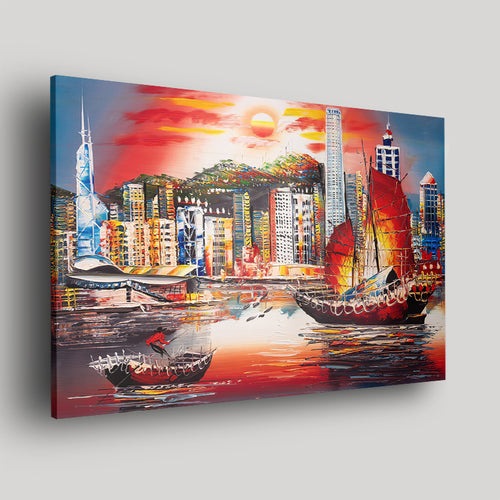 Victoria Harbor Hong Kong Acrylic Print - Art Prints, Acrylic Wall Art, Wall Decor, Home Decor