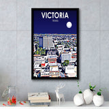 Victoria TX Art V1, Large Canvas, Framed Canvas Print Wall Art Home Decor, Floating Frame
