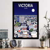 Victoria TX Art V1, City Art Print, Framed Art Print Wall Art Home Decor, Framed Picture