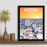 Victoria TX Art, Large Canvas, Framed Canvas Print Wall Art Home Decor, Floating Frame